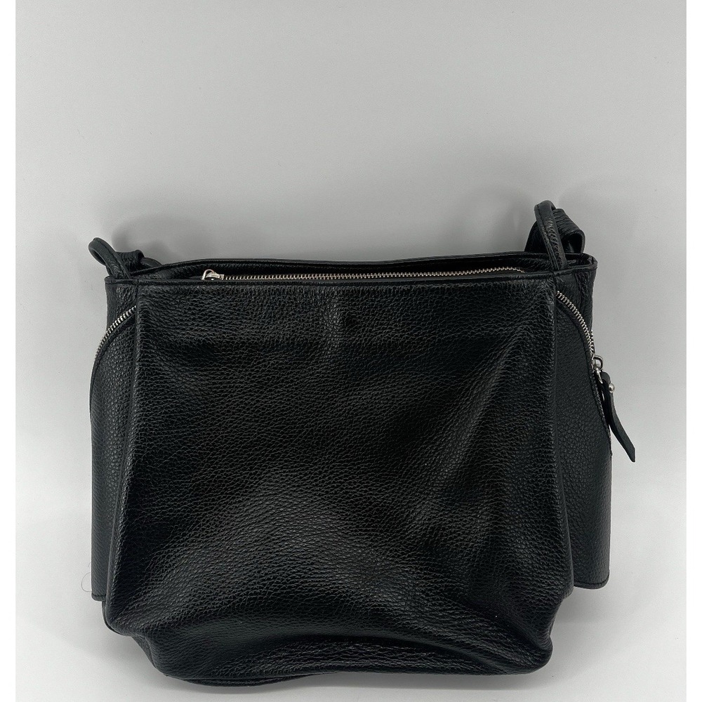 Viola Castellani Italian Leather Hobo Black Bag‎ Shoulder Crossbody VTG